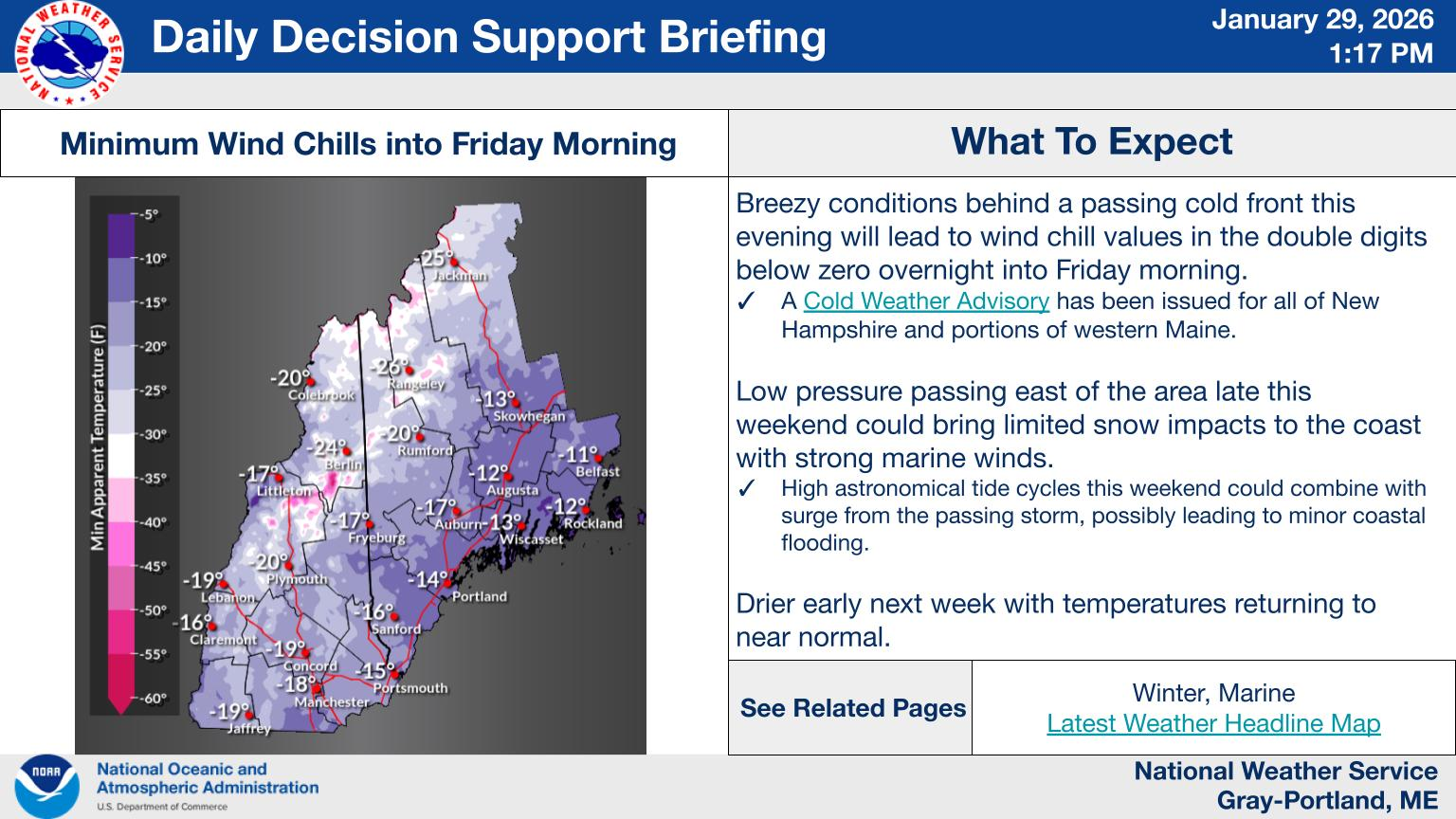 NWS Gray, Maine primary briefing slide